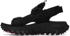 Moncler Black Platform Sandals