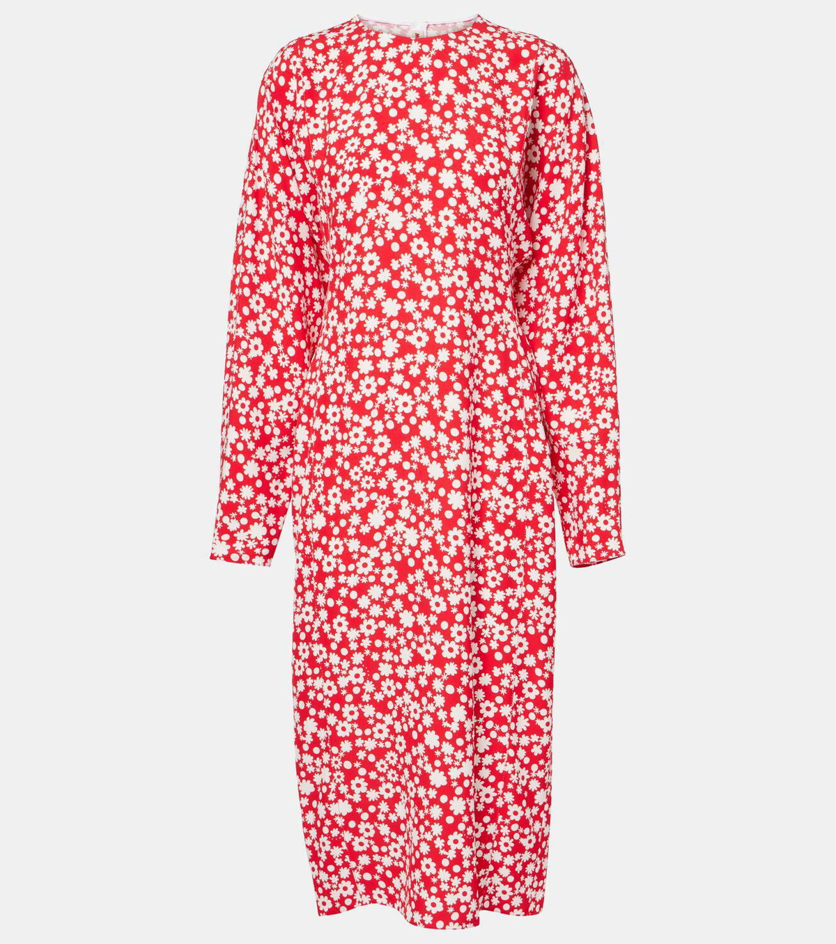 Marni Floral enver satin midi dress