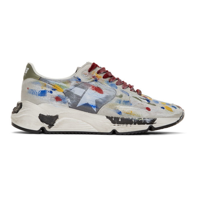 Photo: Golden Goose Multicolor Dripping Paint Running Sole Sneakers