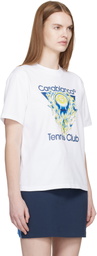 Casablanca White Tennis Club Icon Short Sleeve T-shirt