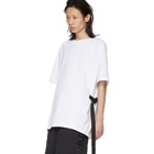 D.Gnak by Kang.D White Buckle Tape T-Shirt