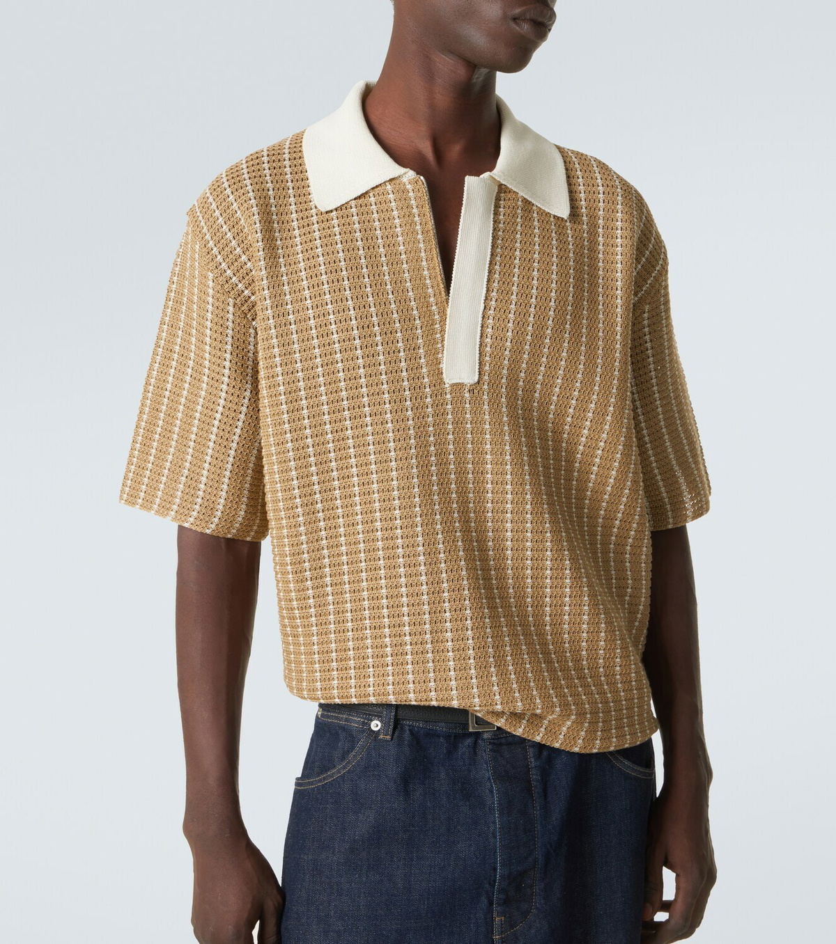 Jil Sander Knitted cotton polo shirt
