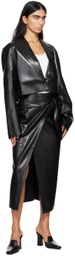 Nanushka Black Aidula Vegan Leather Blazer