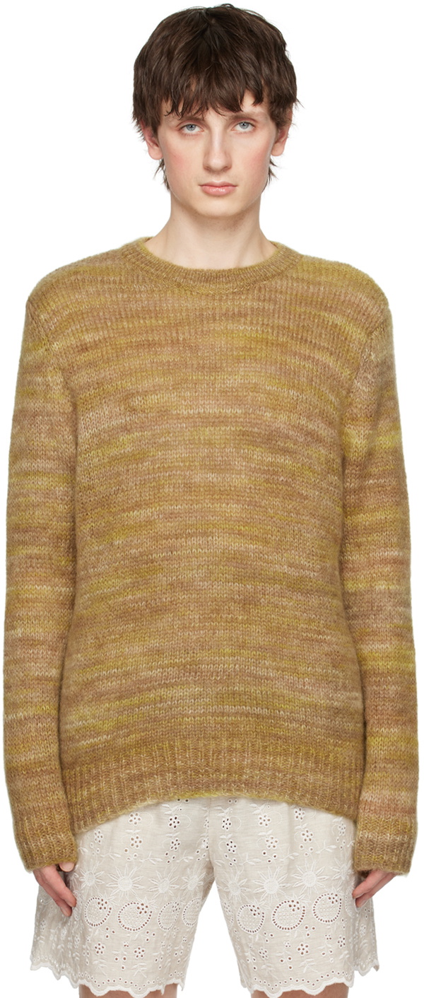 CMMN SWDN Brown and Off-White Mohair Xander Sweater CMMN SWDN