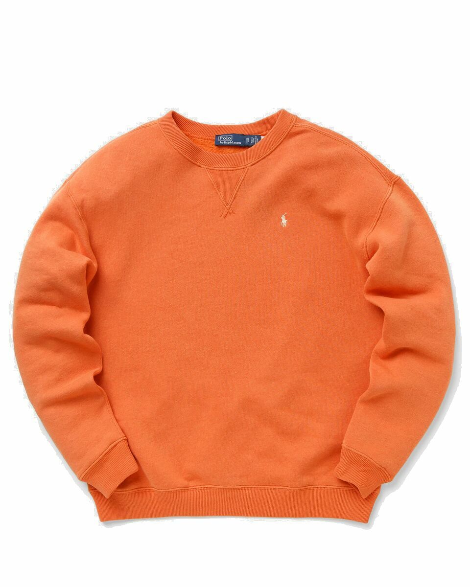 Photo: Polo Ralph Lauren Wmns Long Sleeve Sweatshirt Orange - Womens - Sweatshirts