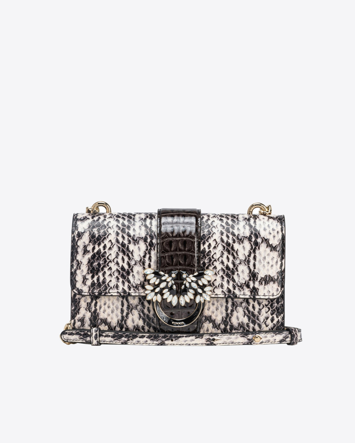Pinko Pinko Galleria Mini Love Bag One In Reptile And Crocodile