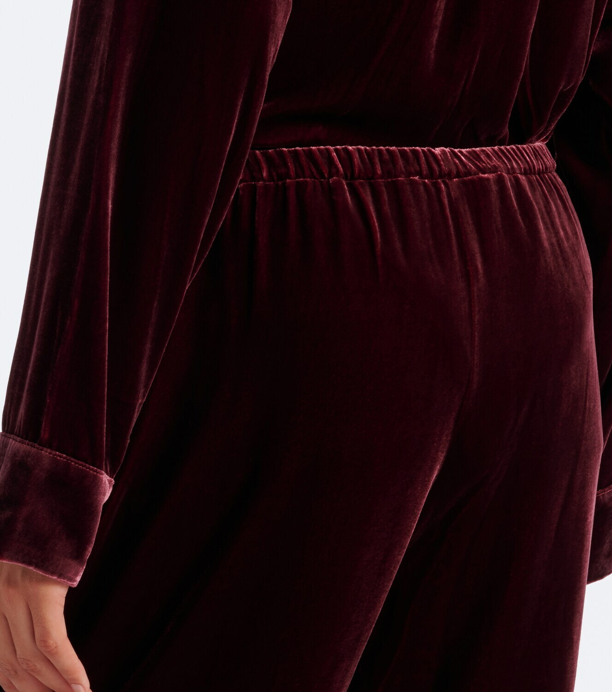 Asceno Austin velvet wide-leg pants