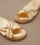 Jimmy Choo Rafi embellished metallic leather sandals