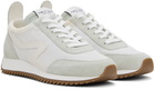 rag & bone Off-White & Green Retro Runner Sneakers