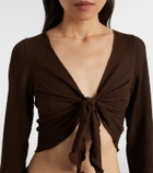 Jade Swim Dania sheer crop top