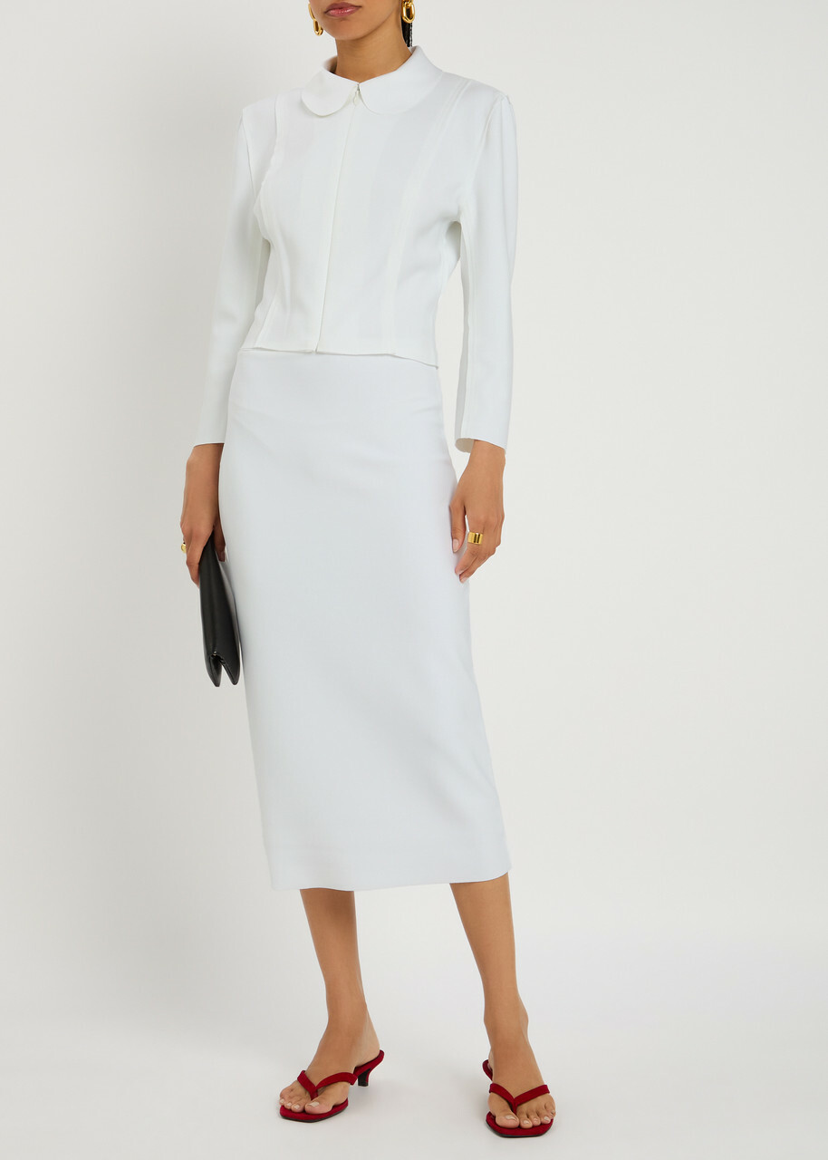 Norma Kamali Girl Stretch-jersey Jacket White