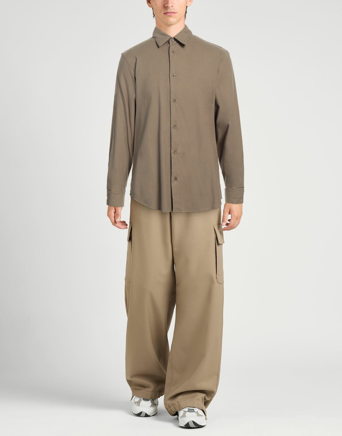 Sandro Mens Shirt Khaki