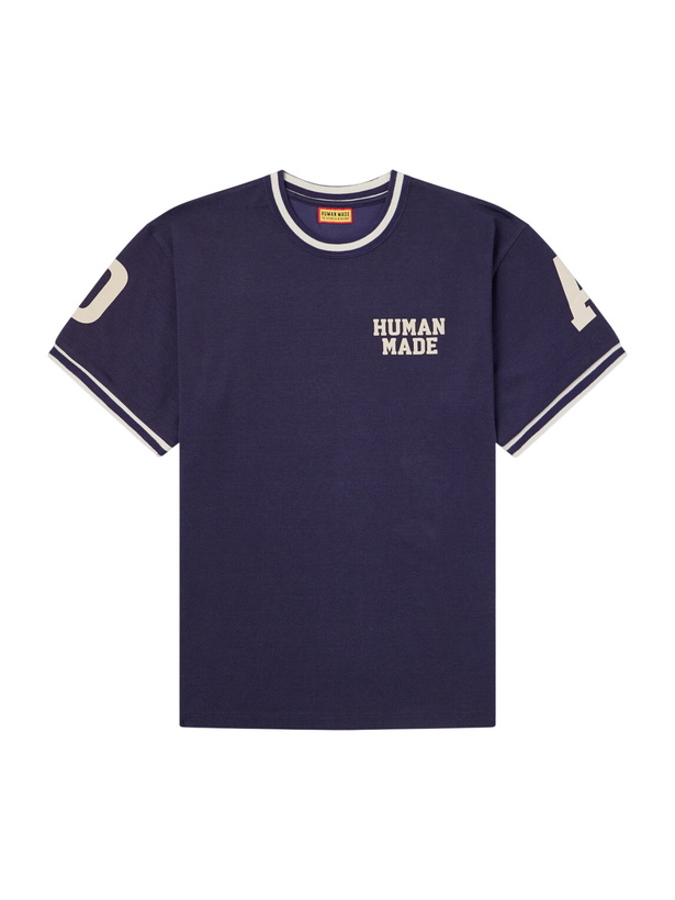 Photo: Human Made - Logo-Print Jersey T-Shirt - Blue