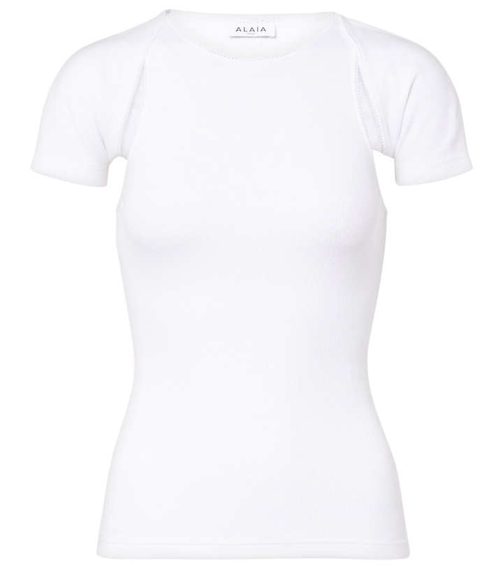 Photo: Alaïa Layered ribbed-knit jersey top