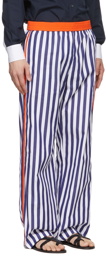 Sébline Blue & Orange Stripe Trousers