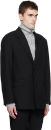 Solid Homme Black Regular Fit Blazer