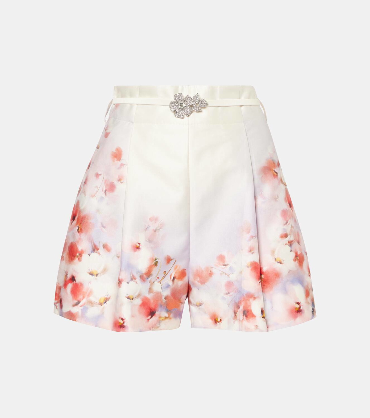 Zimmermann Crush Flat Front silk and cotton shorts Zimmermann