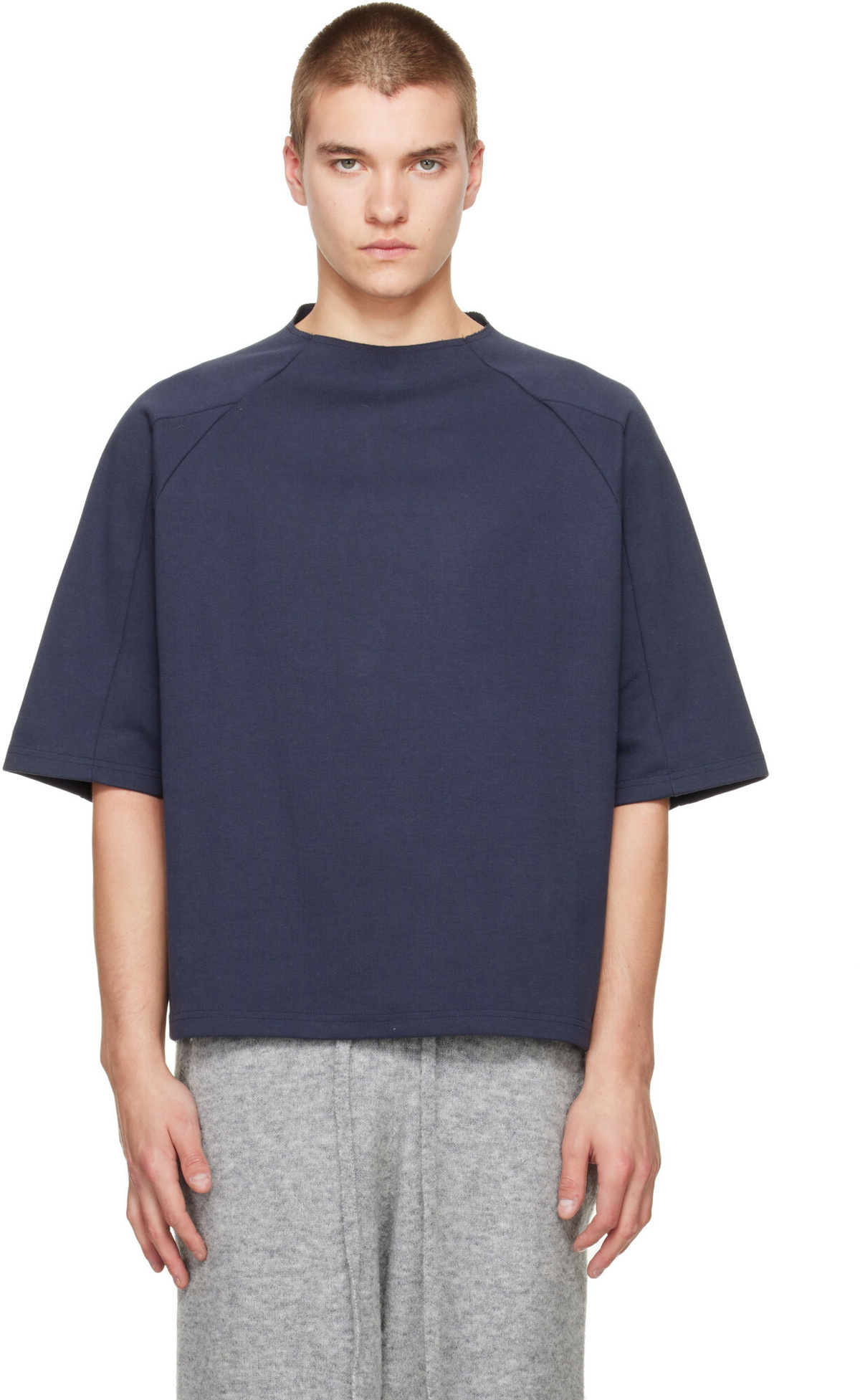 Seventh Navy Box Cut T-shirt