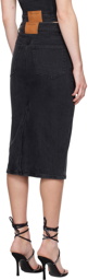 Alexander Wang Black Pencil Midi Skirt