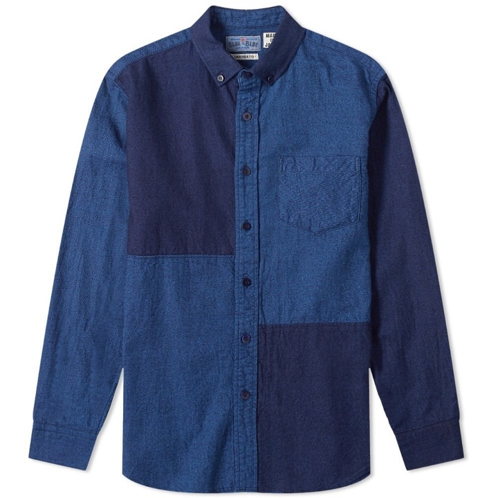 Photo: Blue Blue Japan Dyed Flannel Panel Shirt