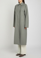 Our Legacy Capital Checked Woven Trench Coat Grey