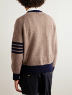 Thom Browne - Striped Shetland Wool Sweater - Brown