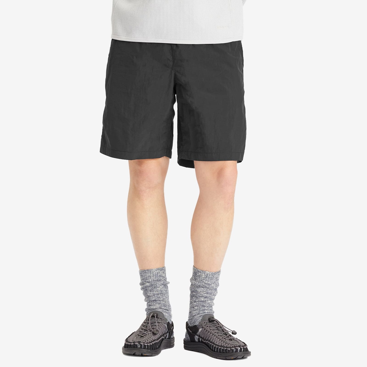 Snow Peak Men's Nylon Tussah 2-Way Shorts in Black