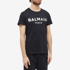 Balmain Men's Classic Fit Foil T-Shirt in Black/Silver