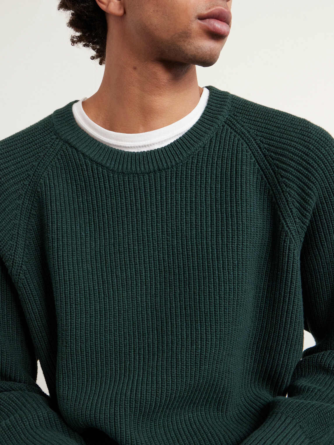 Corridor - Ribbed Cotton Sweater - Green