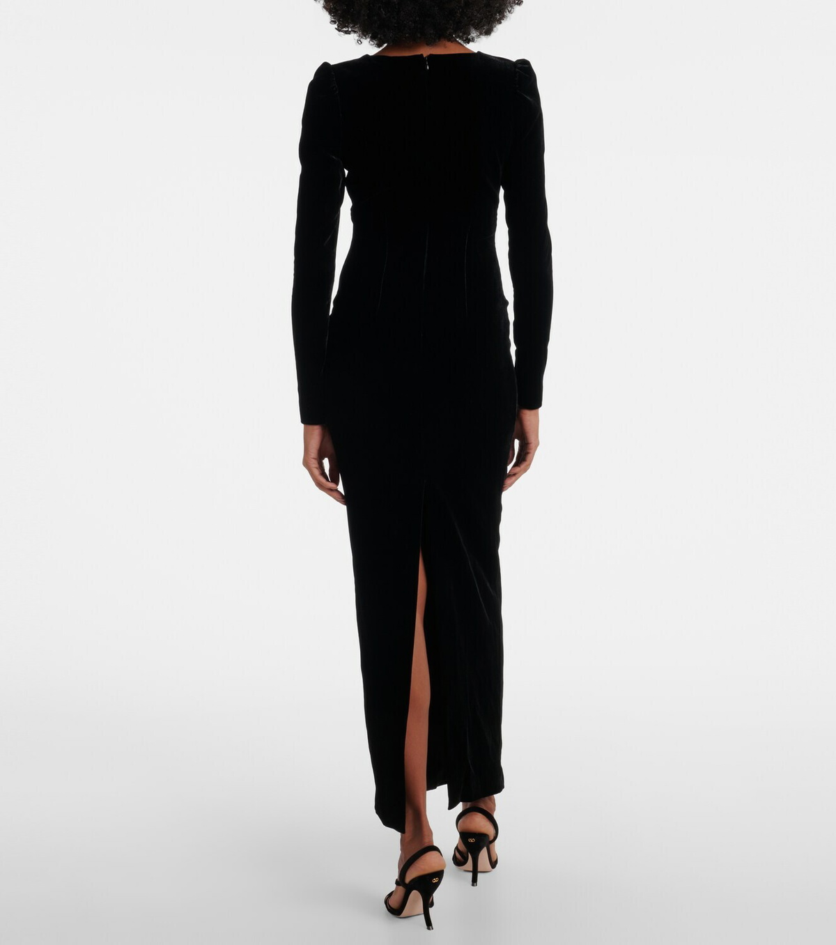 Alessandra Rich Bow-detail cutout velvet gown