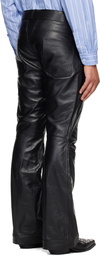 Martine Rose Black Boot Cut Utility Leather Pants