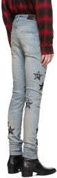 AMIRI Blue Bandana Star Jeans