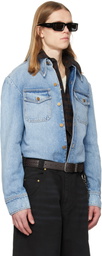 WILLY CHAVARRIA Blue Chente Denim Overshirt