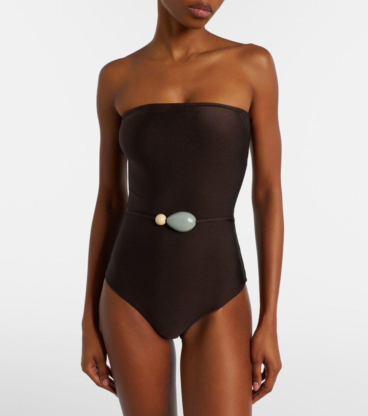 Adriana Degreas Belted embellished swimsuit