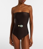 Adriana Degreas Belted embellished swimsuit