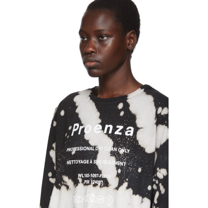 Proenza Schouler White and Black PSWL Bleach Splatter Long Sleeve