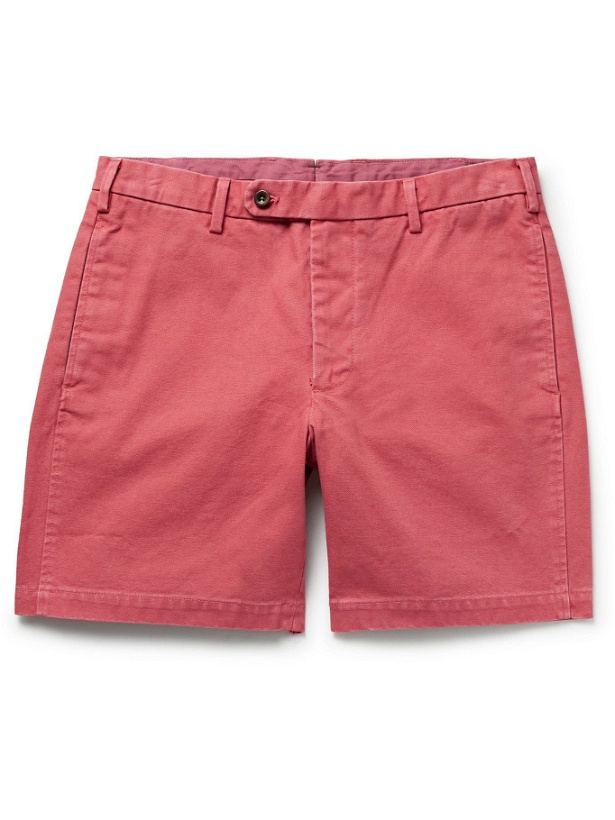 Photo: SID MASHBURN - Garment-Dyed Cotton-Canvas Shorts - Red