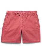 SID MASHBURN - Garment-Dyed Cotton-Canvas Shorts - Red