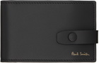 Paul Smith Black Signature Stripe Leather Card Holder