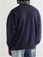 Balenciaga - Printed Cotton-Jersey Sweatshirt - Blue