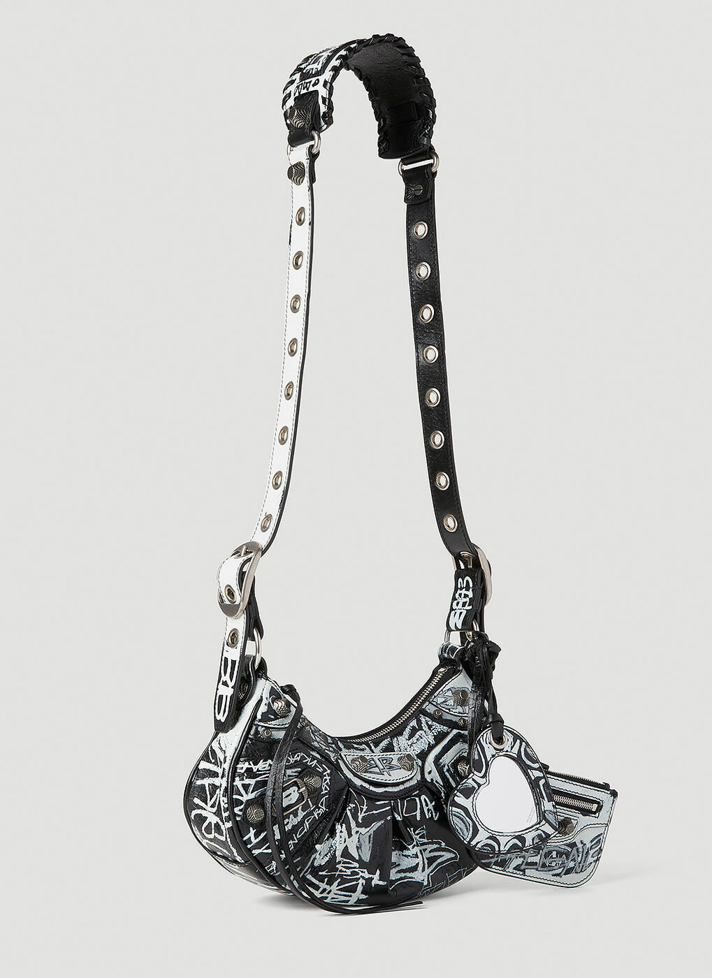 Balenciaga - Le Cagole Graffiti XS Shoulder Bag in Black Balenciaga - Le Cagole Graffiti XS Shoulder Bag in Black