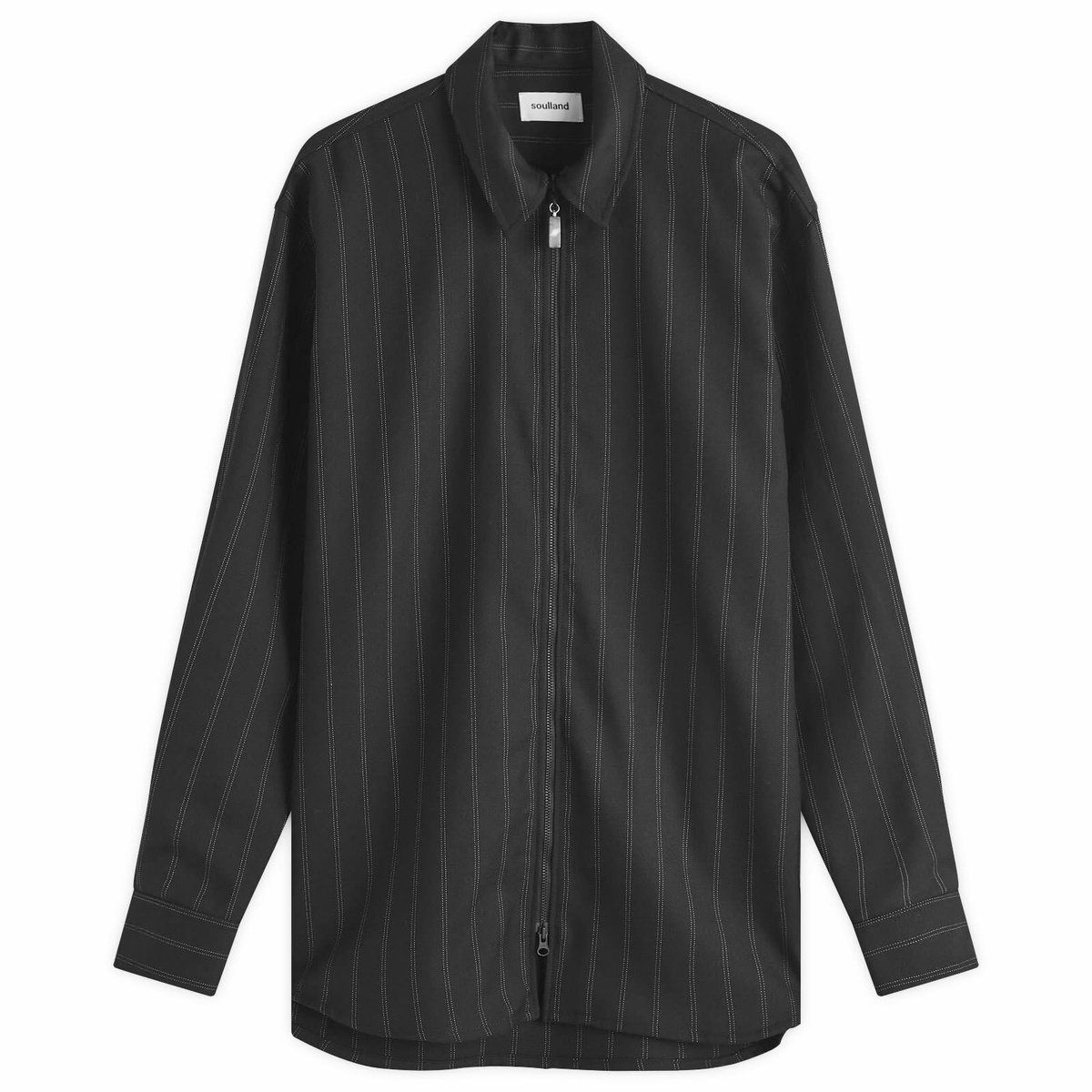 Soulland Men's Derry Zip Shirt Jacket in Black