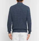 Brunello Cucinelli - Slim-Fit Mélange Cotton Zip-Up Cardigan - Blue