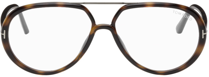 Photo: TOM FORD Tortoiseshell Aviator Glasses