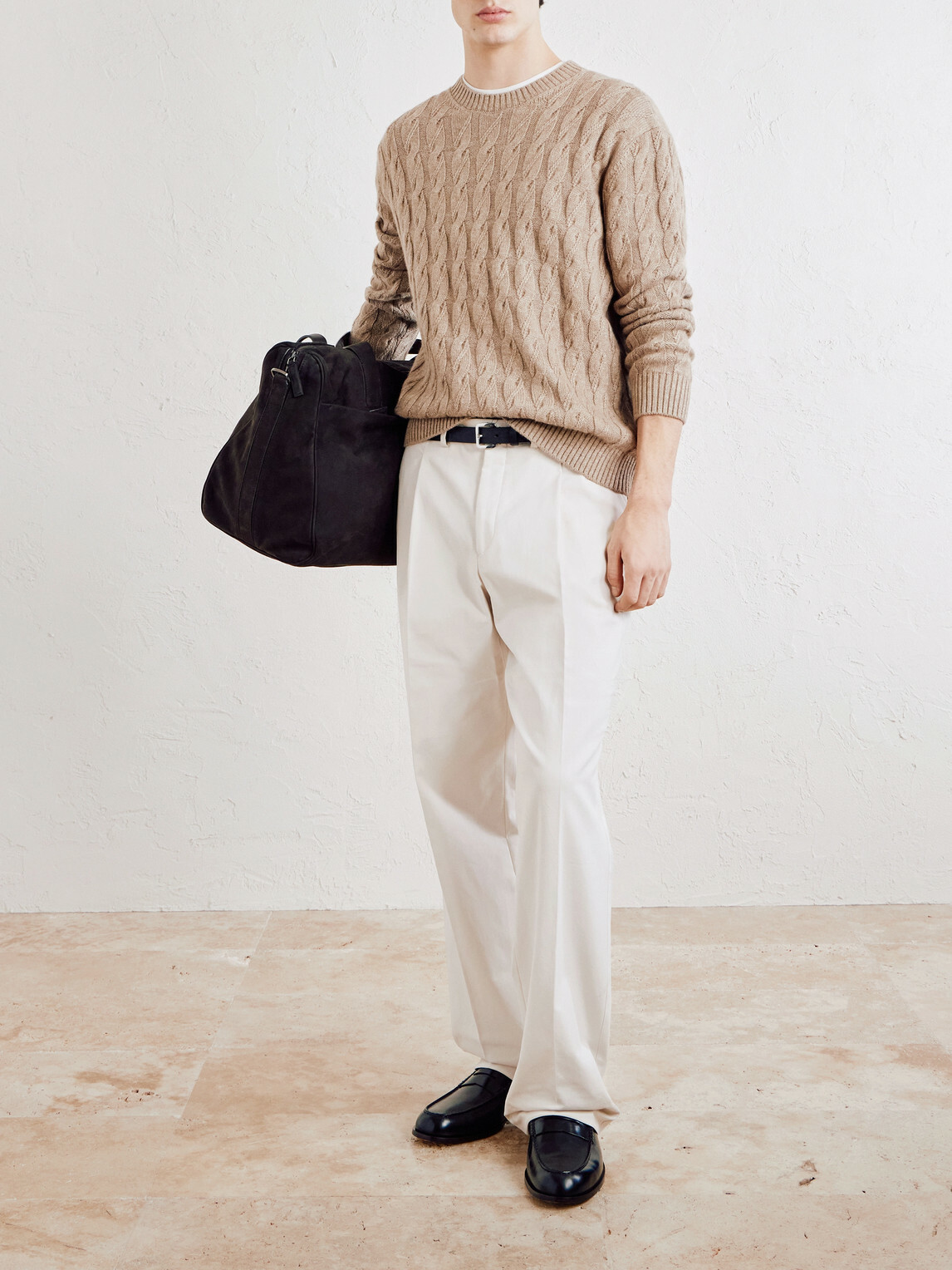 Zegna - Cable-Knit Linen, Cashmere and Silk-Blend Sweater - Neutrals