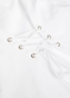 Agolde Ellery Lace-up Cotton T-shirt White