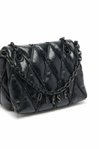 Diesel Charm-D - Shoulder bag in shiny quilted PU - Shoulder Bags Womens in Black
