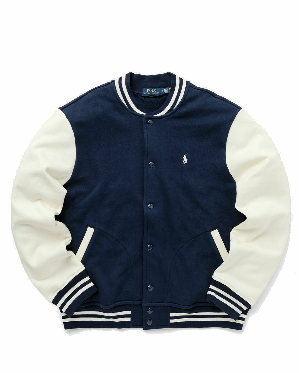 Photo: Polo Ralph Lauren Basebljktm2 L/S Baseball Jacket Blue/White - Mens - College Jackets