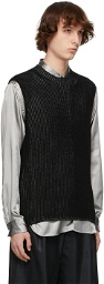 Comme des Garçons Homme Plus Black & Silver Knit Sleeveless Sweater