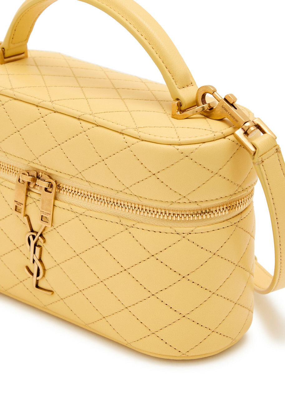 Saint Laurent Gaby Mini Quilted Leather top Handle bag - Yellow - One Size